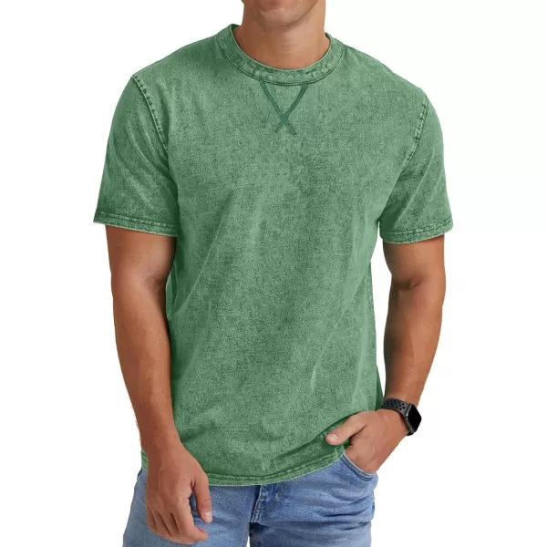NITAGUT Mens Distressed Cotton Shirts Vintage Hipster Hip Hop Longline Crew Neck T-Shirt