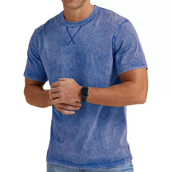 NITAGUT Mens Distressed Cotton Shirts Vintage Hipster Hip Hop Longline Crew Neck T-Shirt
