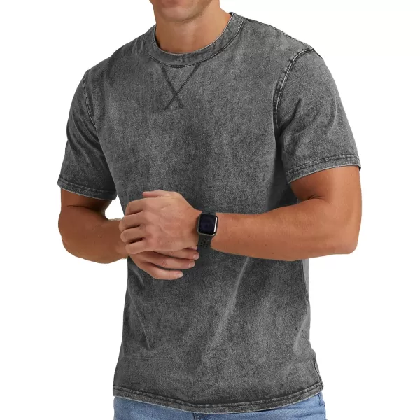 NITAGUT Mens Distressed Cotton Shirts Vintage Hipster Hip Hop Longline Crew Neck T-Shirt
