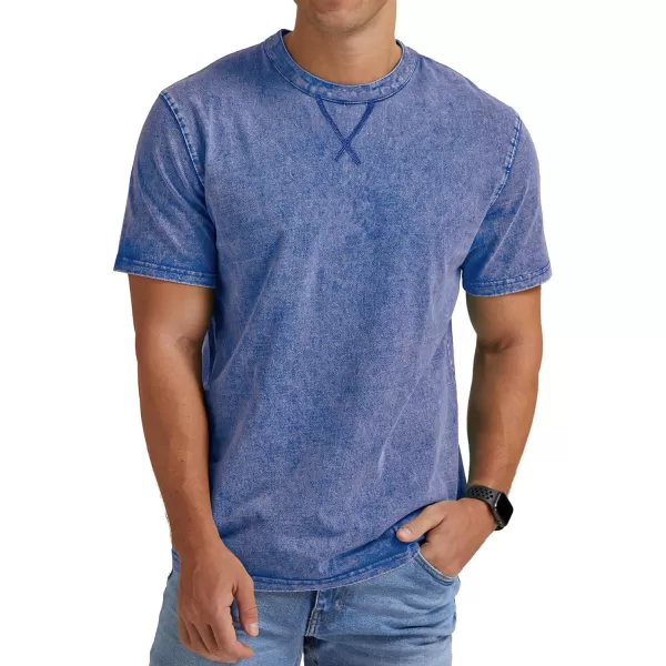 NITAGUT Mens Distressed Cotton Shirts Vintage Hipster Hip Hop Longline Crew Neck T-Shirt