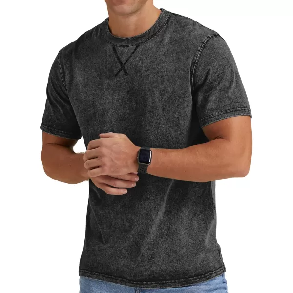 NITAGUT Mens Distressed Cotton Shirts Vintage Hipster Hip Hop Longline Crew Neck T-Shirt