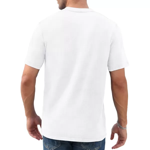 NITAGUT Mens Distressed Henley Shirts Retro Short Sleeve Cotton Tee Shirts Casual Button Down Washed T-Shirts