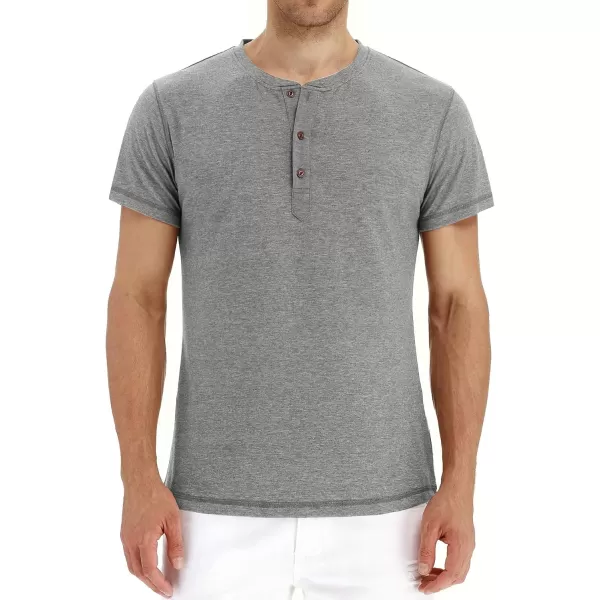 NITAGUT Mens Fashion Casual Front Placket Basic Long/Short Sleeve Henley T-Shirts