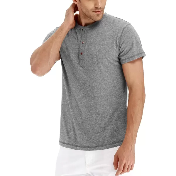 NITAGUT Mens Fashion Casual Front Placket Basic Long/Short Sleeve Henley T-Shirts