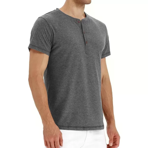 NITAGUT Mens Fashion Casual Front Placket Basic Long/Short Sleeve Henley T-Shirts