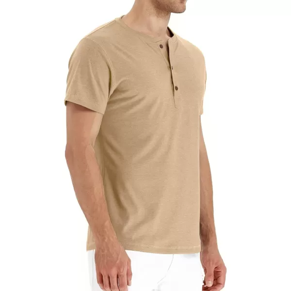 NITAGUT Mens Fashion Casual Front Placket Basic Long/Short Sleeve Henley T-Shirts