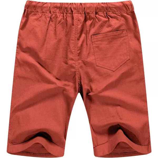 NITAGUT Men's Linen Casual Classic Fit Short Drawstring Summer Beach Shorts