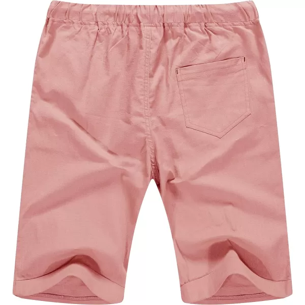 NITAGUT Men's Linen Casual Classic Fit Short Drawstring Summer Beach Shorts