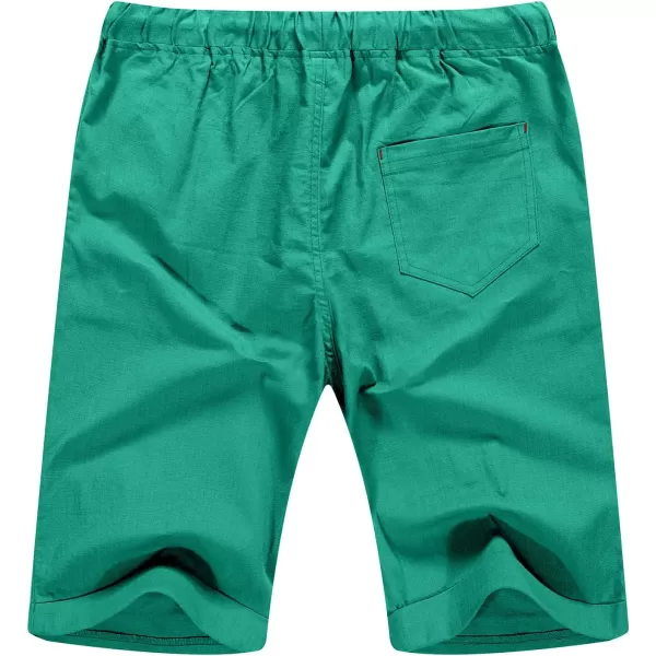 NITAGUT Men's Linen Casual Classic Fit Short Drawstring Summer Beach Shorts