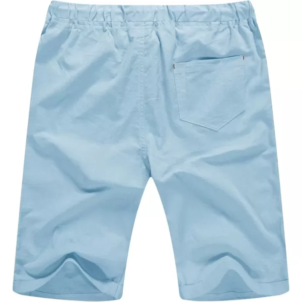 NITAGUT Men's Linen Casual Classic Fit Short Drawstring Summer Beach Shorts