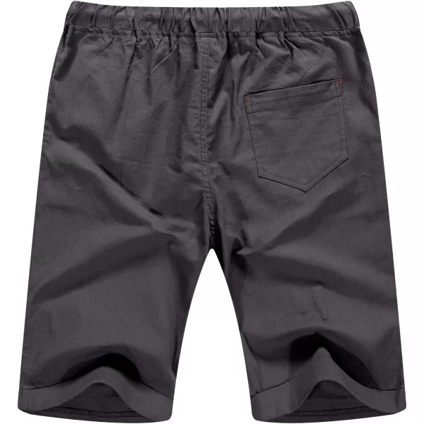 NITAGUT Men's Linen Casual Classic Fit Short Drawstring Summer Beach Shorts
