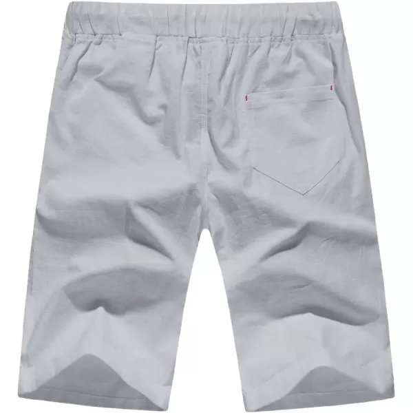 NITAGUT Men's Linen Casual Classic Fit Short Drawstring Summer Beach Shorts