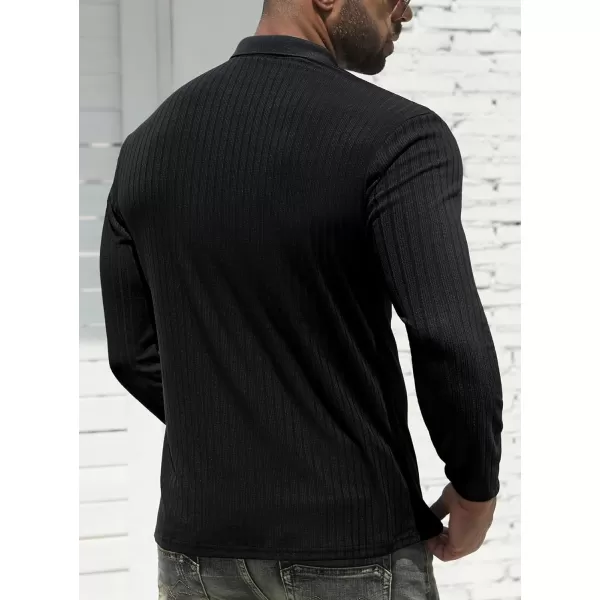 NITAGUT Men's Polo Shirts Shorts&amp; Long Sleeve Casual Slim Fit Workout Shirts