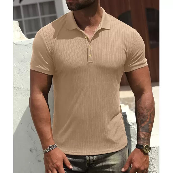 NITAGUT Men's Polo Shirts Shorts&amp; Long Sleeve Casual Slim Fit Workout Shirts