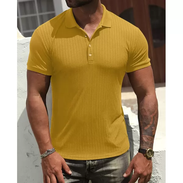 NITAGUT Men's Polo Shirts Shorts&amp; Long Sleeve Casual Slim Fit Workout Shirts