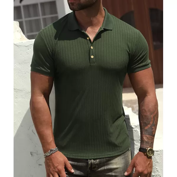 NITAGUT Men's Polo Shirts Shorts&amp; Long Sleeve Casual Slim Fit Workout Shirts