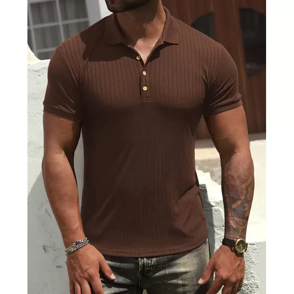 NITAGUT Men's Polo Shirts Shorts&amp; Long Sleeve Casual Slim Fit Workout Shirts