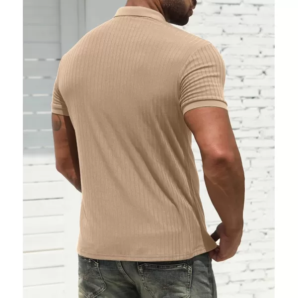NITAGUT Men's Polo Shirts Shorts&amp; Long Sleeve Casual Slim Fit Workout Shirts