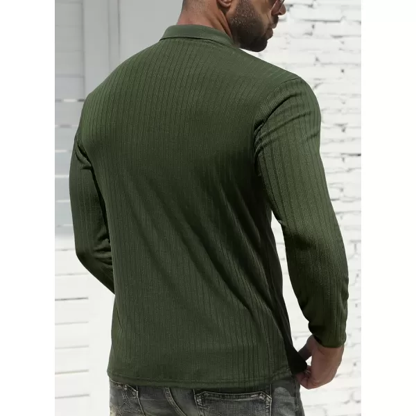 NITAGUT Men's Polo Shirts Shorts&amp; Long Sleeve Casual Slim Fit Workout Shirts