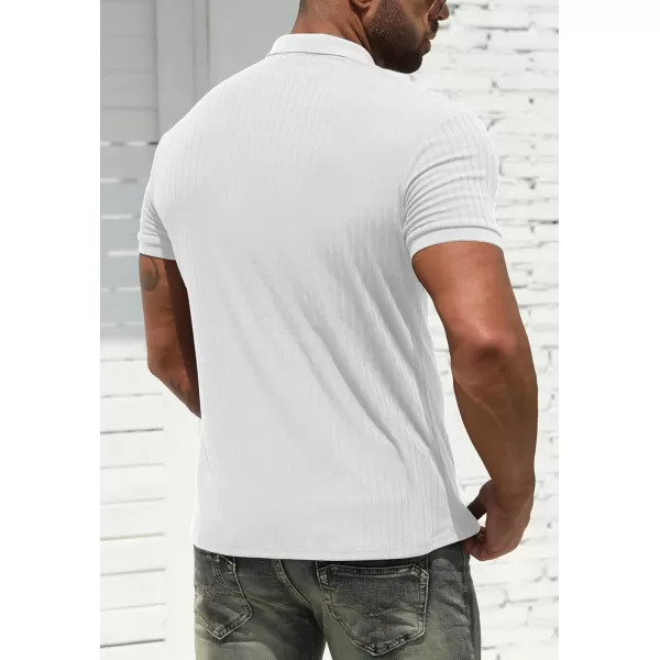 NITAGUT Men's Polo Shirts Shorts&amp; Long Sleeve Casual Slim Fit Workout Shirts