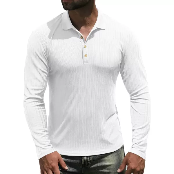 NITAGUT Men's Polo Shirts Shorts&amp; Long Sleeve Casual Slim Fit Workout Shirts