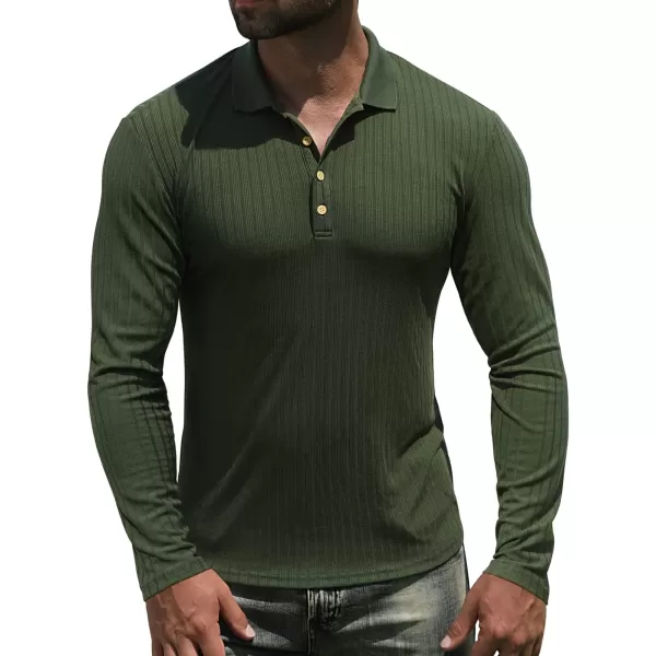 NITAGUT Men's Polo Shirts Shorts&amp; Long Sleeve Casual Slim Fit Workout Shirts