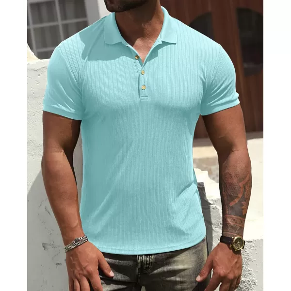 NITAGUT Men's Polo Shirts Shorts&amp; Long Sleeve Casual Slim Fit Workout Shirts