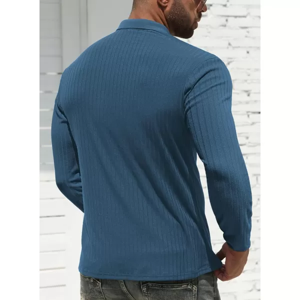 NITAGUT Men's Polo Shirts Shorts&amp; Long Sleeve Casual Slim Fit Workout Shirts