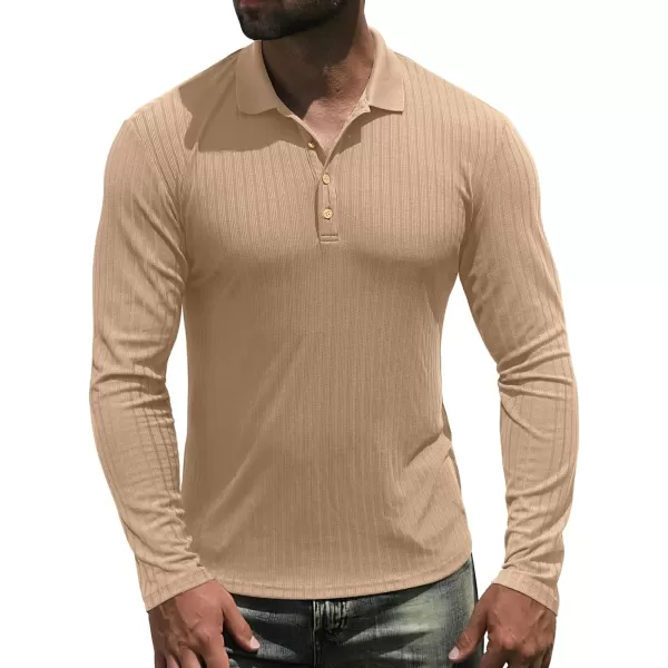 NITAGUT Men's Polo Shirts Shorts&amp; Long Sleeve Casual Slim Fit Workout Shirts