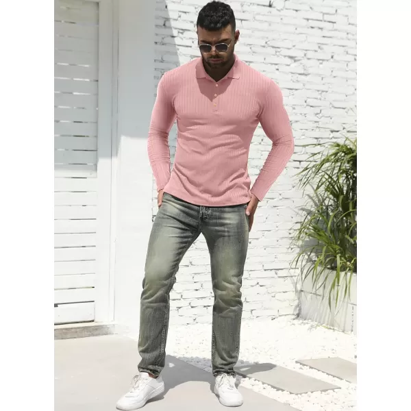 NITAGUT Men's Polo Shirts Shorts&amp; Long Sleeve Casual Slim Fit Workout Shirts