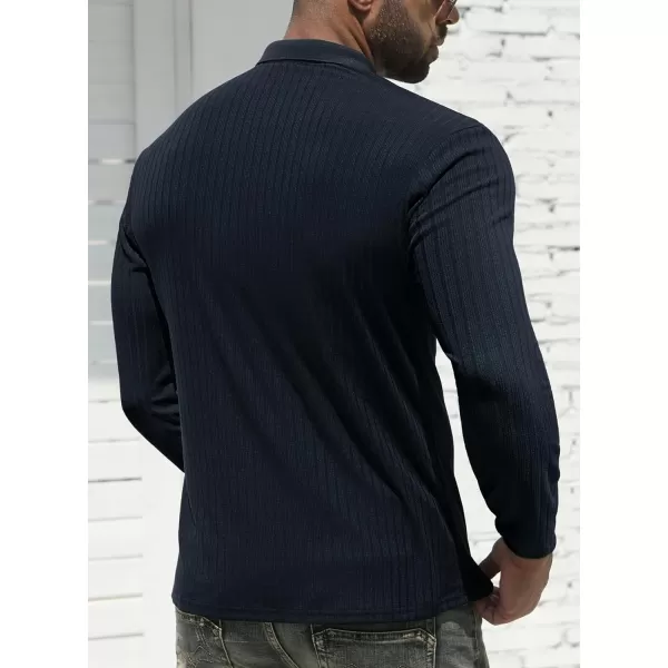 NITAGUT Men's Polo Shirts Shorts&amp; Long Sleeve Casual Slim Fit Workout Shirts