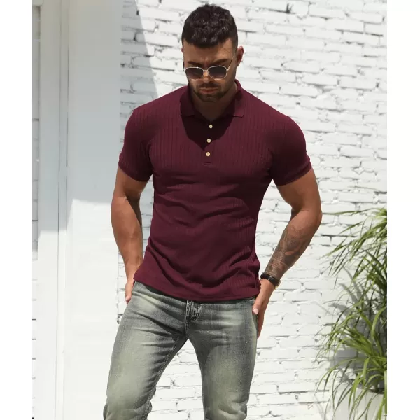 NITAGUT Men's Polo Shirts Shorts&amp; Long Sleeve Casual Slim Fit Workout Shirts