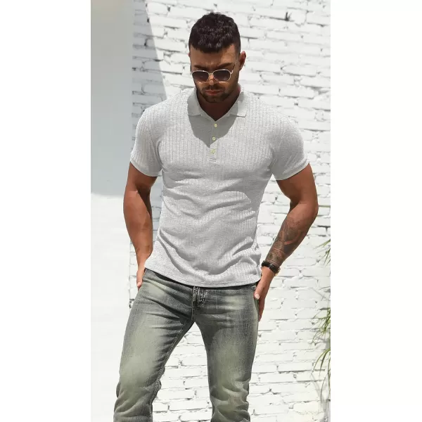 NITAGUT Men's Polo Shirts Shorts&amp; Long Sleeve Casual Slim Fit Workout Shirts