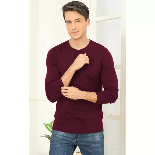 NITAGUT Mens Slim Fit Pullover Sweaters Long Sleeve Knitted Fabric Henley Sweater