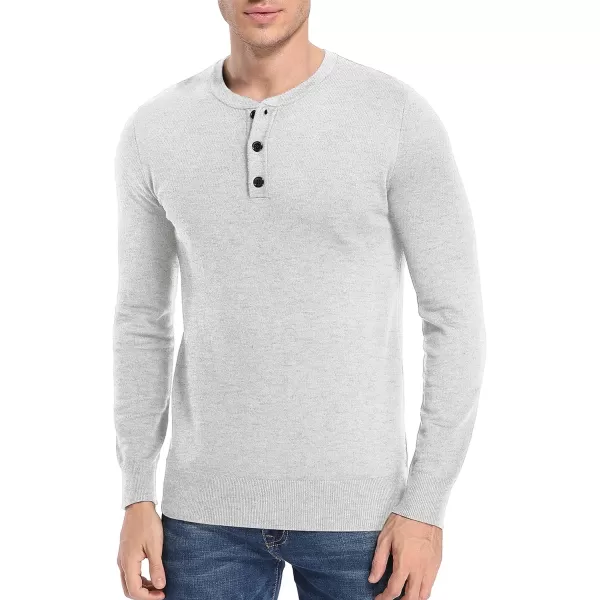 NITAGUT Mens Slim Fit Pullover Sweaters Long Sleeve Knitted Fabric Henley Sweater