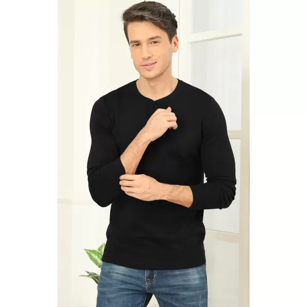 NITAGUT Mens Slim Fit Pullover Sweaters Long Sleeve Knitted Fabric Henley Sweater