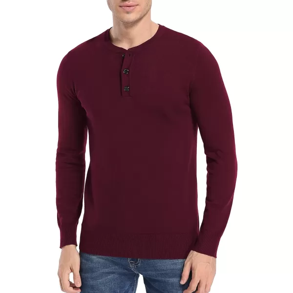 NITAGUT Mens Slim Fit Pullover Sweaters Long Sleeve Knitted Fabric Henley Sweater