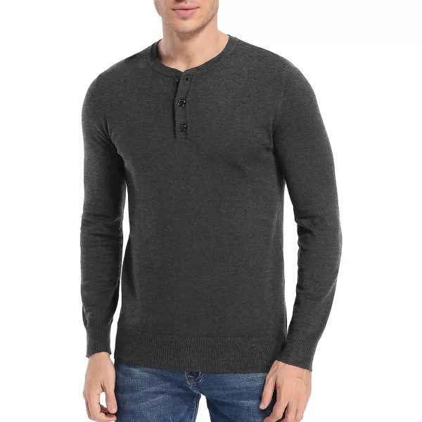 NITAGUT Mens Slim Fit Pullover Sweaters Long Sleeve Knitted Fabric Henley Sweater