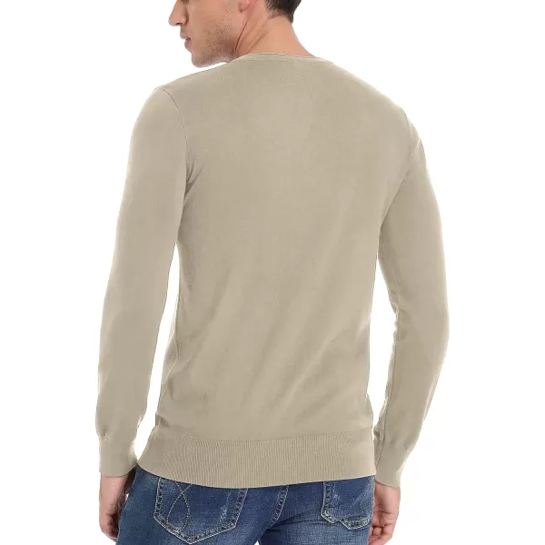 NITAGUT Mens Slim Fit Pullover Sweaters Long Sleeve Knitted Fabric Henley Sweater