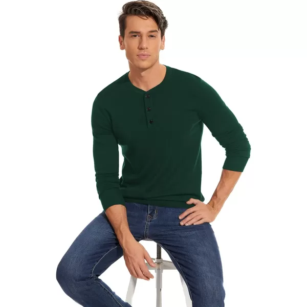 NITAGUT Mens Slim Fit Pullover Sweaters Long Sleeve Knitted Fabric Henley Sweater