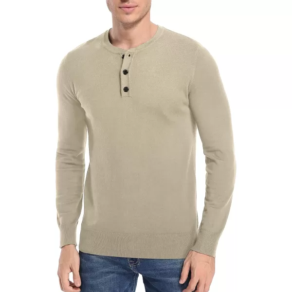 NITAGUT Mens Slim Fit Pullover Sweaters Long Sleeve Knitted Fabric Henley Sweater