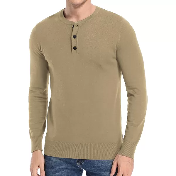 NITAGUT Mens Slim Fit Pullover Sweaters Long Sleeve Knitted Fabric Henley Sweater