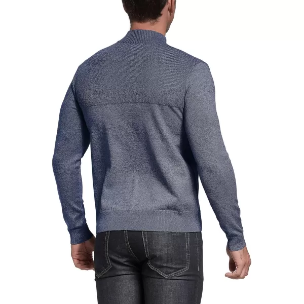 NITAGUT Mens Slim Fit Zip Up Mock Neck Polo Sweater Casual Long Sleeve Sweater and Pullover Sweaters with Ribbing Edge