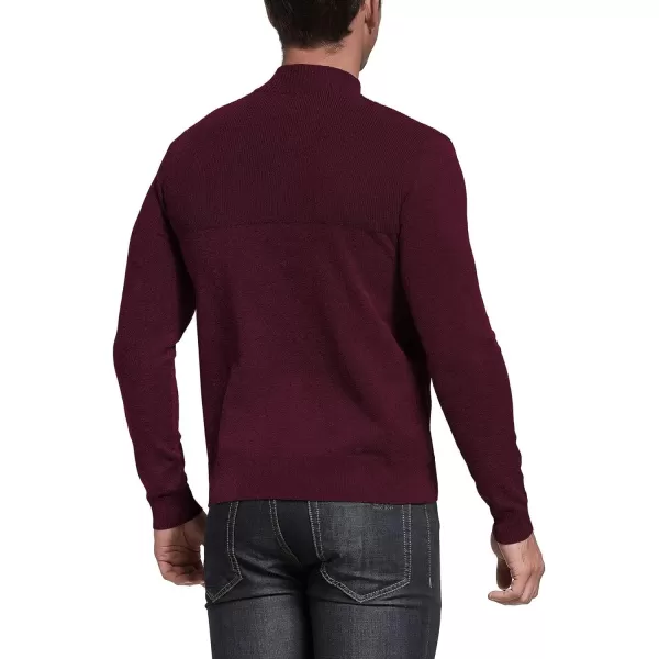 NITAGUT Mens Slim Fit Zip Up Mock Neck Polo Sweater Casual Long Sleeve Sweater and Pullover Sweaters with Ribbing Edge