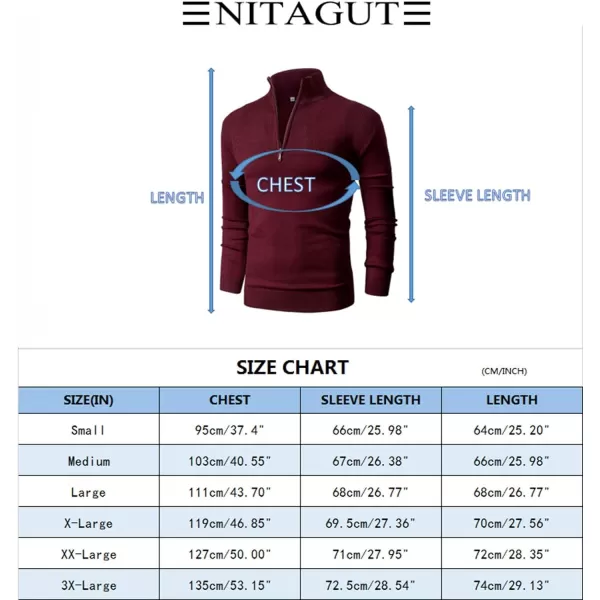 NITAGUT Mens Slim Fit Zip Up Mock Neck Polo Sweater Casual Long Sleeve Sweater and Pullover Sweaters with Ribbing Edge