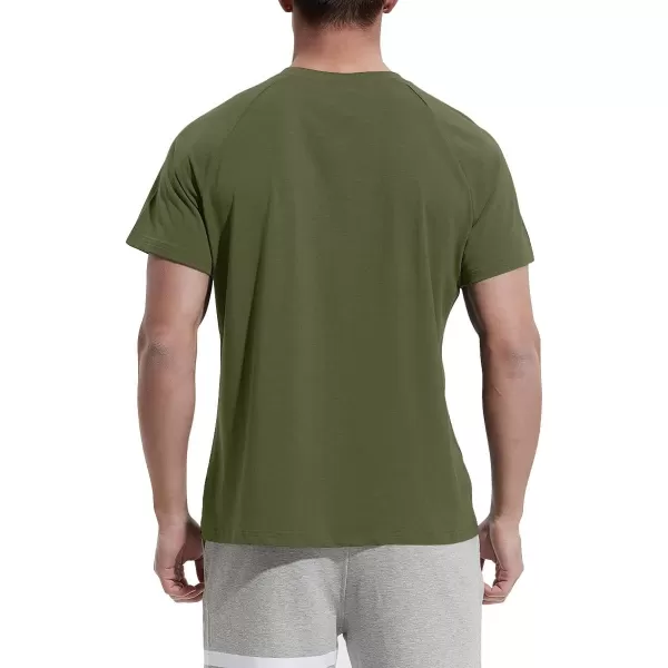 NITAGUT Men's Summer Casual T-Shirts Front Placket Raglan Short Sleeve Henley Shirts with Pocket