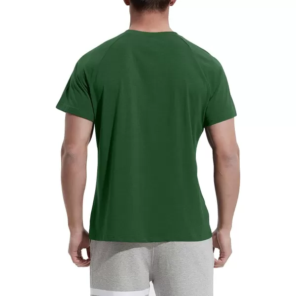 NITAGUT Men's Summer Casual T-Shirts Front Placket Raglan Short Sleeve Henley Shirts with Pocket