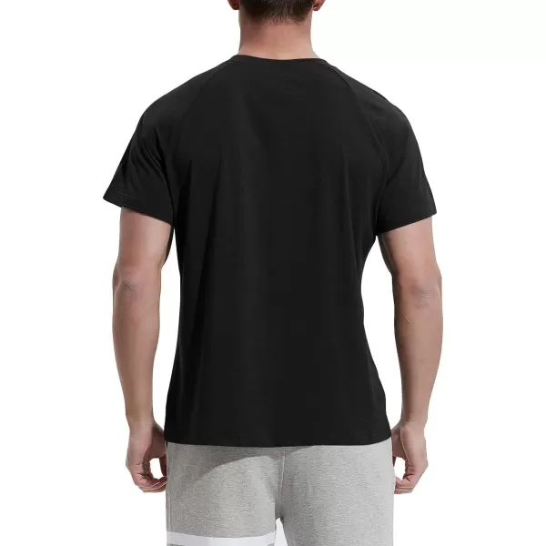 NITAGUT Men's Summer Casual T-Shirts Front Placket Raglan Short Sleeve Henley Shirts with Pocket