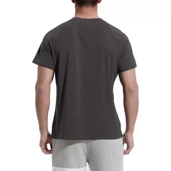 NITAGUT Men's Summer Casual T-Shirts Front Placket Raglan Short Sleeve Henley Shirts with Pocket