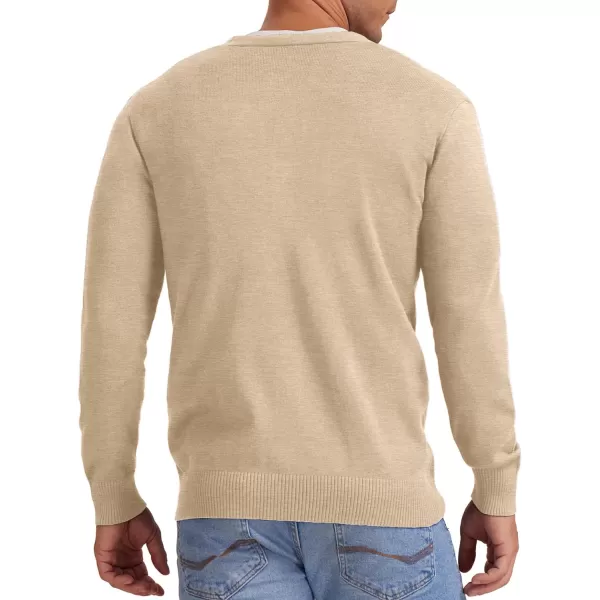 NITAGUT Men's Vintage Striped Long Sleeve Cardigan Sweater with Button V Neck Knitted Sweaters